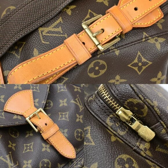 LOUIS VUITTON Montsouris GM Backpack Bag Monogram Leather Brown M51135 22FA118 - Picture 5 of 16
